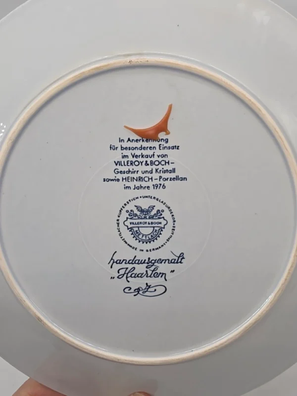 Villeroy Boch Haarlem talerz dekoracyjny unikat 1976 cherub 24 cm