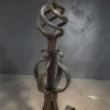 Świecznik kuty potrójny kowalski duży stojący 85 cm