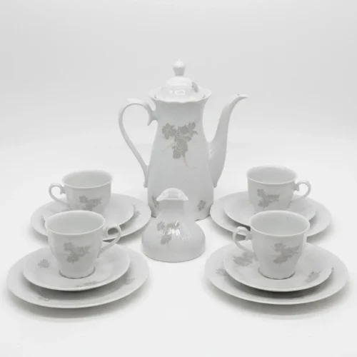 Eschenbach Bavaria serwis kawowy porcelana 4 os kwiaty 14 elementów