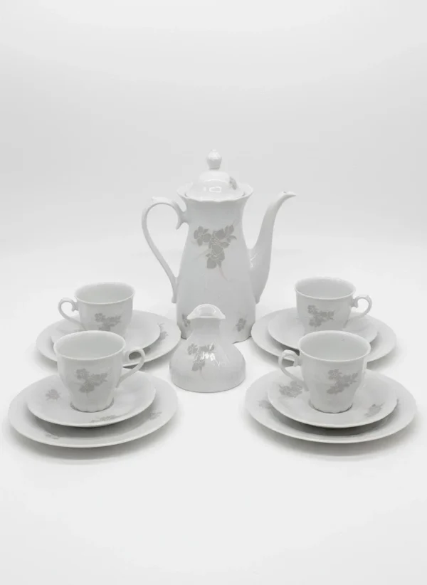 Eschenbach Bavaria serwis kawowy porcelana 4 os kwiaty 14 elementów