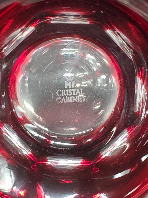 Kryształowa szklanka WMF Cristal Cabinet rubinowa 12,5 cm