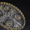 Owalna patera ceramiczna z ptakami ręcznie malowana 31 cm