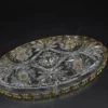 Owalna patera ceramiczna z ptakami ręcznie malowana 31 cm