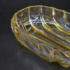 Żółta szklana patera owalna vintage 22 cm