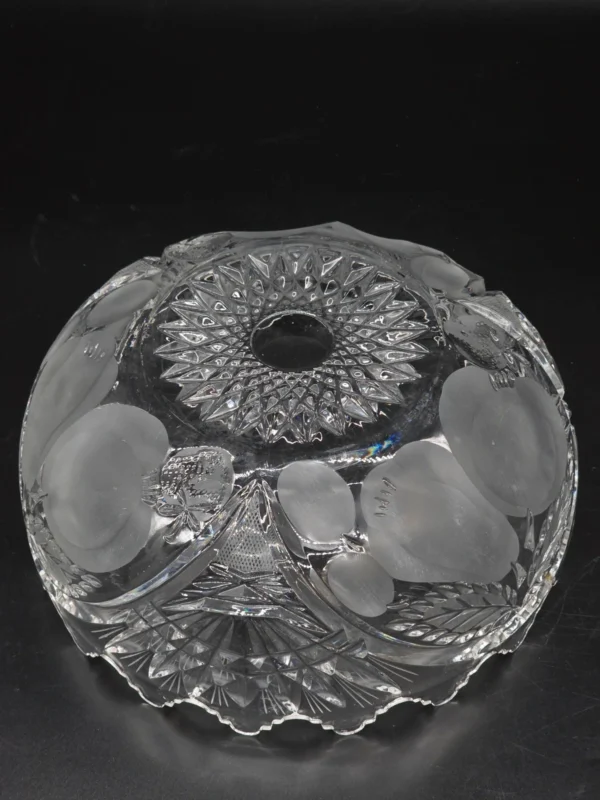 Misa szklana owocarka z mrożonym motywem owoców 26 cm