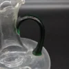 Szklana karafka artystyczna z zielonym uchem i falbanką 24 cm
