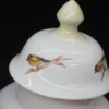 Porcelanowa waza z pokrywką motyw ptaka Szczygieł 24 cm