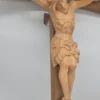 Duży drewniany krzyż rzeźba Chrystusa rękodzieło ludowe 72 cm
