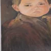 Portret płaczącego chłopca obraz na płycie drewnianej 50x70 cm