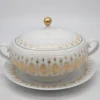 Waza do zupy z paterą Hutschenreuther Tirschenreuth złocona porcelana