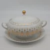 Waza do zupy z paterą Hutschenreuther Tirschenreuth złocona porcelana