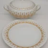 Waza do zupy z paterą Hutschenreuther Tirschenreuth złocona porcelana