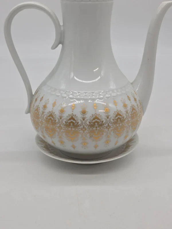 Dzbanek do kawy herbaty Hutschenreuther Tirschenreuth porcelana złocona zestaw