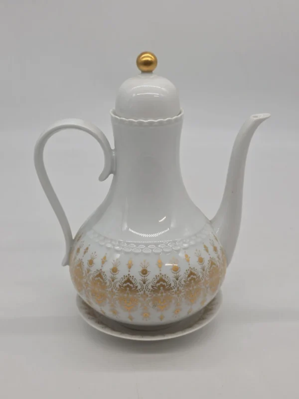 Dzbanek do kawy herbaty Hutschenreuther Tirschenreuth porcelana złocona zestaw