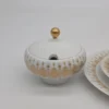 Serwis do kawy Hutschenreuther Tirschenreuth porcelana złocona komplet 5 el.