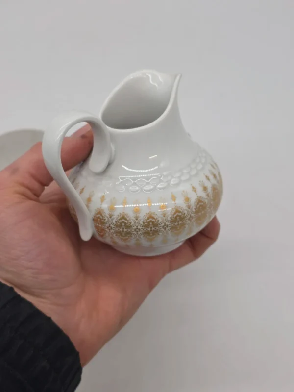 Serwis do kawy Hutschenreuther Tirschenreuth porcelana złocona komplet 5 el.