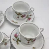 Serwis kawowy Wawel porcelana róże komplet dla 5 osób 10 elementów