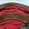 Brązowa torebka listonoszka boho etno z chwostem pojemna