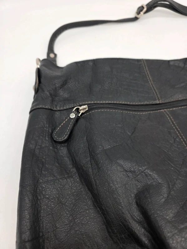 Czarna skórzana torebka Estelle hobo duża shopperka skóra naturalna