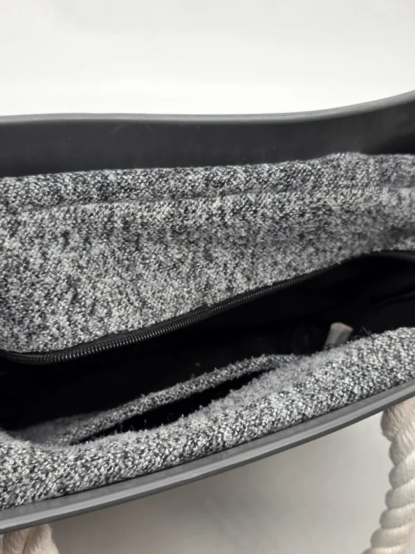 Torebka O bag szara antracytowa duża organizer liny