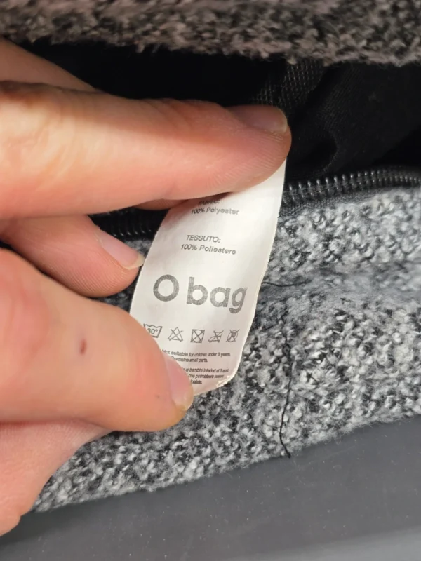 Torebka O bag szara antracytowa duża organizer liny