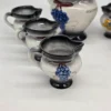 Ceramiczny zestaw do wina Ascona dzbanek i 6 kubków relief winogrona