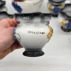 Ceramiczny zestaw do wina Ascona dzbanek i 6 kubków relief winogrona