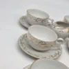 Bavaria Gold Lattice porcelanowy zestaw kawowy 6 osób 13 elementów