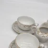 Bavaria Gold Lattice porcelanowy zestaw kawowy 6 osób 13 elementów