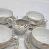 Bavaria Gold Lattice porcelanowy zestaw kawowy 6 osób 13 elementów