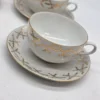 Bavaria Gold Lattice porcelanowy zestaw kawowy 6 osób 13 elementów