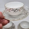 Bavaria Gold Lattice porcelanowy zestaw kawowy 6 osób 13 elementów