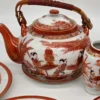 Japoński serwis do herbaty porcelana jajeczna Gejsze litofania 20 el