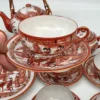 Japoński serwis do herbaty porcelana jajeczna Gejsze litofania 20 el