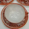 Japoński serwis do herbaty porcelana jajeczna Gejsze litofania 20 el