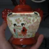Japońska lampa porcelanowa zapachowa Gejsze Pies Fu styl Kutani