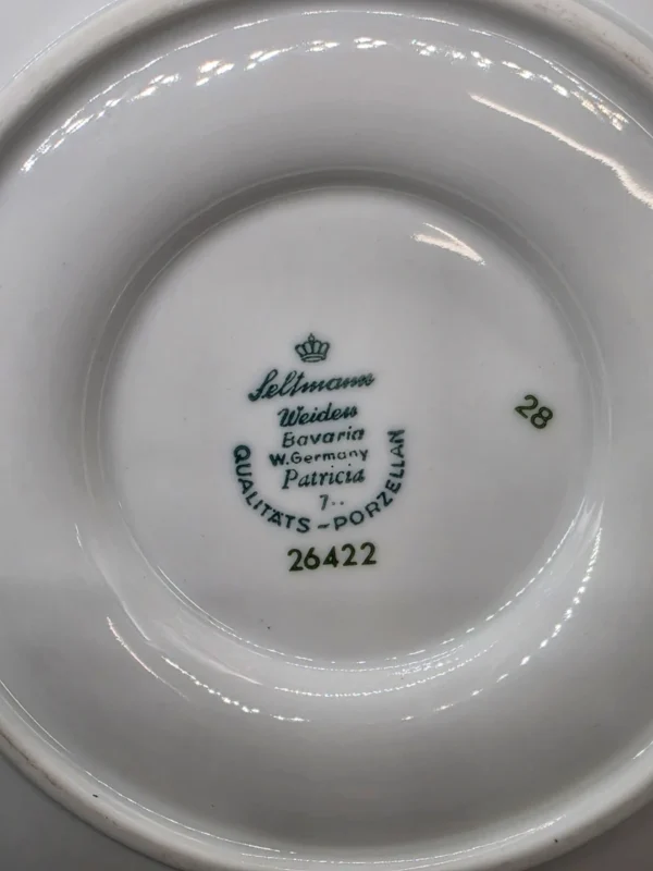 Seltmann Weiden Patricia Bavaria porcelana kobalt złoto zestaw waza sosjerka