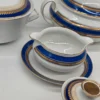 Seltmann Weiden Patricia Bavaria porcelana kobalt złoto zestaw waza sosjerka
