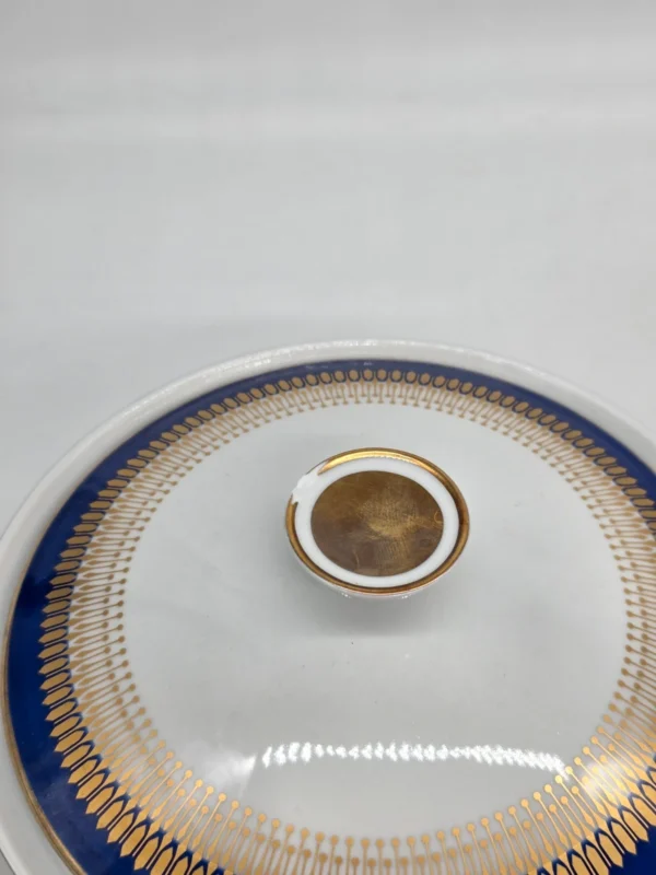 Seltmann Weiden Patricia Bavaria porcelana kobalt złoto zestaw waza sosjerka