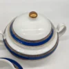 Seltmann Weiden Patricia Bavaria porcelana kobalt złoto zestaw waza sosjerka