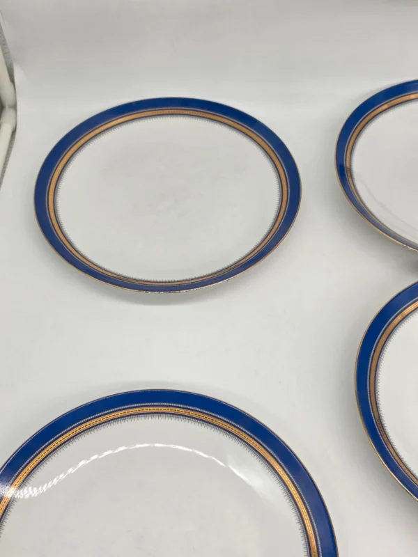 Seltmann Weiden Patricia Bavaria porcelanowe talerze 12 el kobalt złoto