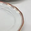 Półmiski owalne Karolina porcelana złocenia bordowy rant komplet 2 sztuki