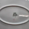 Półmiski owalne Karolina porcelana złocenia bordowy rant komplet 2 sztuki