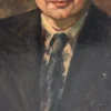 Portret mężczyzny w okularach 1945 sygn. H. Frigger obraz olejny 60x67