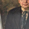 Portret mężczyzny w okularach 1945 sygn. H. Frigger obraz olejny 60x67