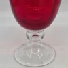 Rubinowy wazon kielich szkło dmuchane artystyczne vintage 29 cm