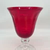 Rubinowy wazon kielich szkło dmuchane artystyczne vintage 29 cm