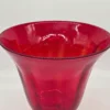 Rubinowy wazon kielich szkło dmuchane artystyczne vintage 29 cm