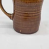 Niemiecki kufel ceramiczny vintage studio pottery brązowy 15 cm