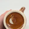 Niemiecki kufel ceramiczny vintage studio pottery brązowy 15 cm